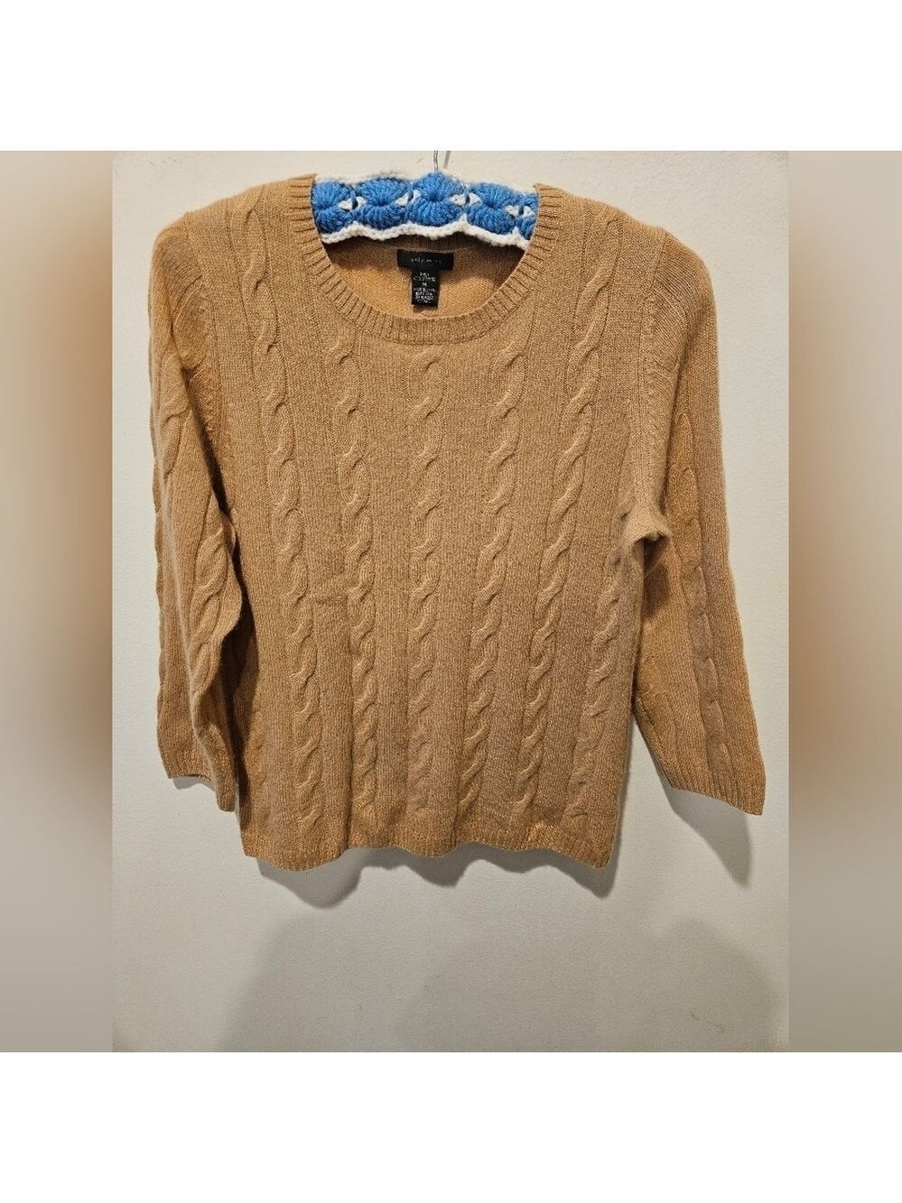 CASHMERE ONLY MINE WOMEN'S PULLOVER CABLE KNIT SWEATER SIZE M